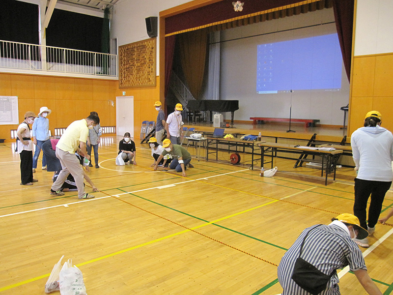 瀬谷第二地区連合自治会で開催された、瀬谷さくら小学校地域防災拠点 秋季防災訓練の開催イメージです。