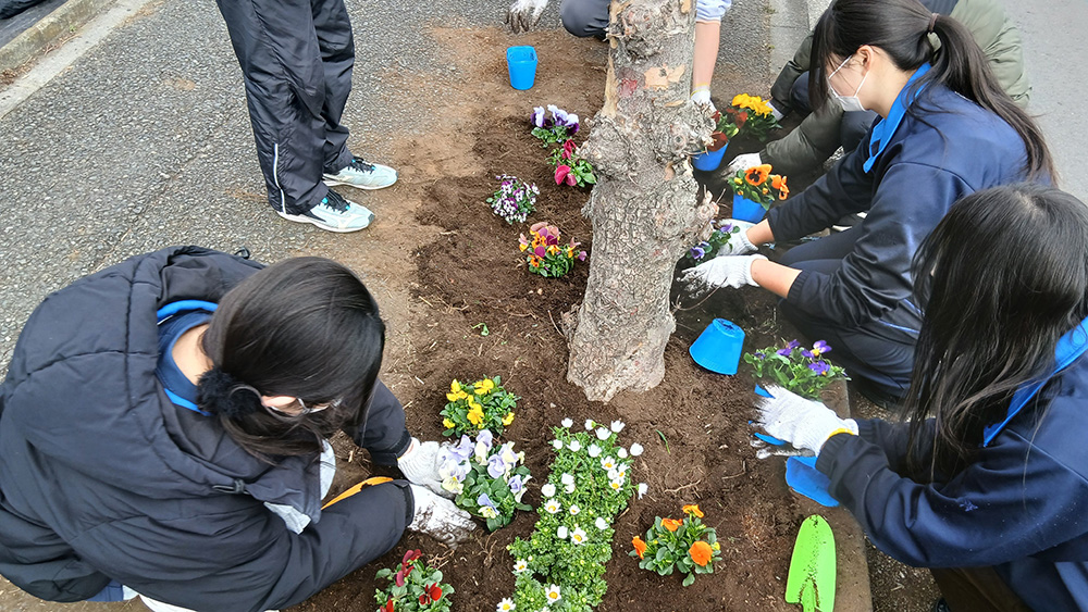 瀬谷第二地区にある、「お花いっぱいプロジェクト」の花植え活動のイメージ画像です。